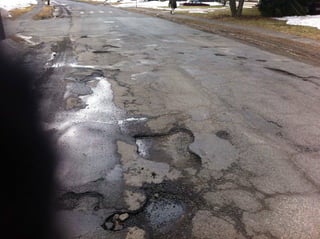 Potholes North Street 09 March 2011