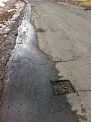 Potholes North Street 09 March 2011