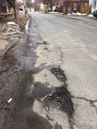 Potholes North Street 09 March 2011