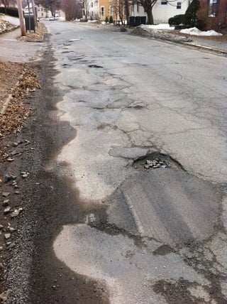 Potholes North Street 09 March 2011