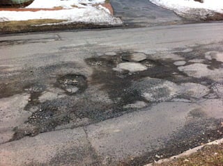 Potholes North Street 09 March 2011