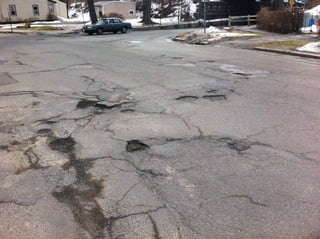 Potholes North Street 09 March 2011