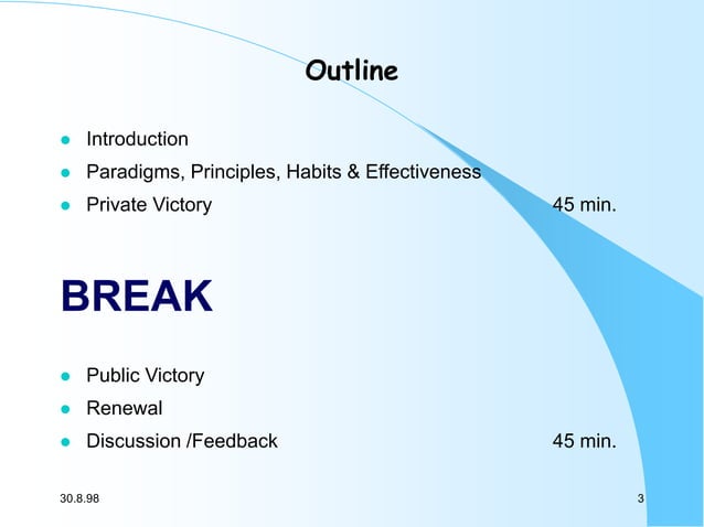 Stephen R.covey 7 habits of highly effective people | PPT