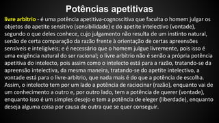 Potências apetitivas 
 