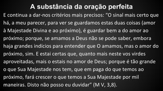 A substância da oração perfeita 
 