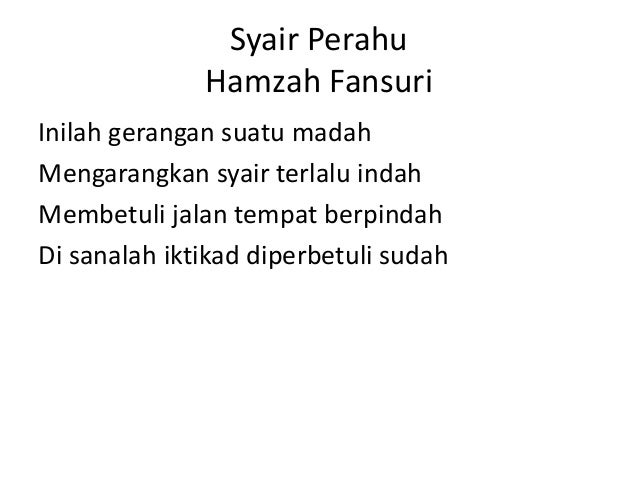 Gratis Download Gambar Potongan Syair Perahu Hamzah Fansuri Terbaru by Cikimm.com