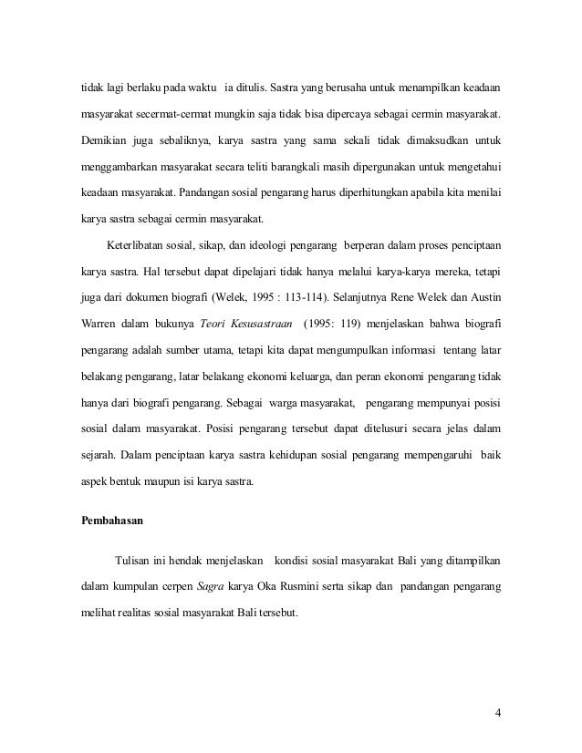 Potret Bali Dalam Kumpulan Cerpen Sagra Karya Oka Rusmini Potret Bali Dalam Kumpulan Cerpen Sagra Karya Oka Rusmini