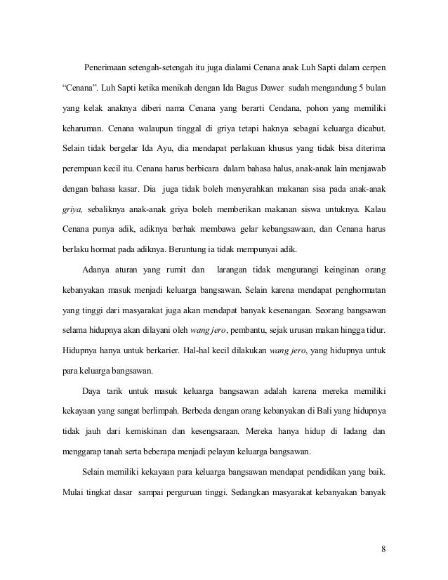 Contoh Cerpen Bahasa Bali