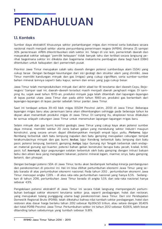 Potret Migas Dan Pertambangan Di Provinsi Jawa Timur