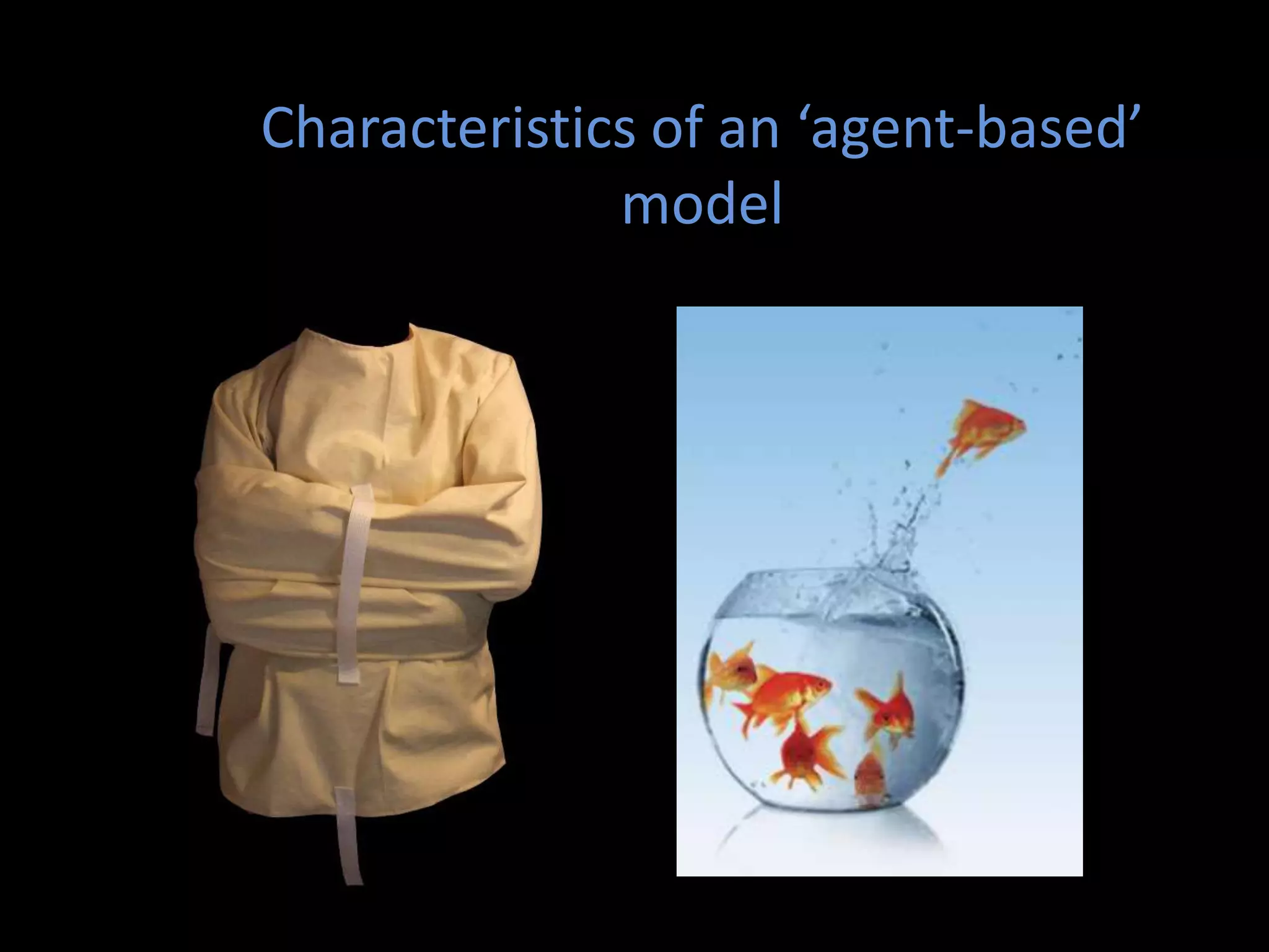 Characteristics of an ‘agent-based’
model

 