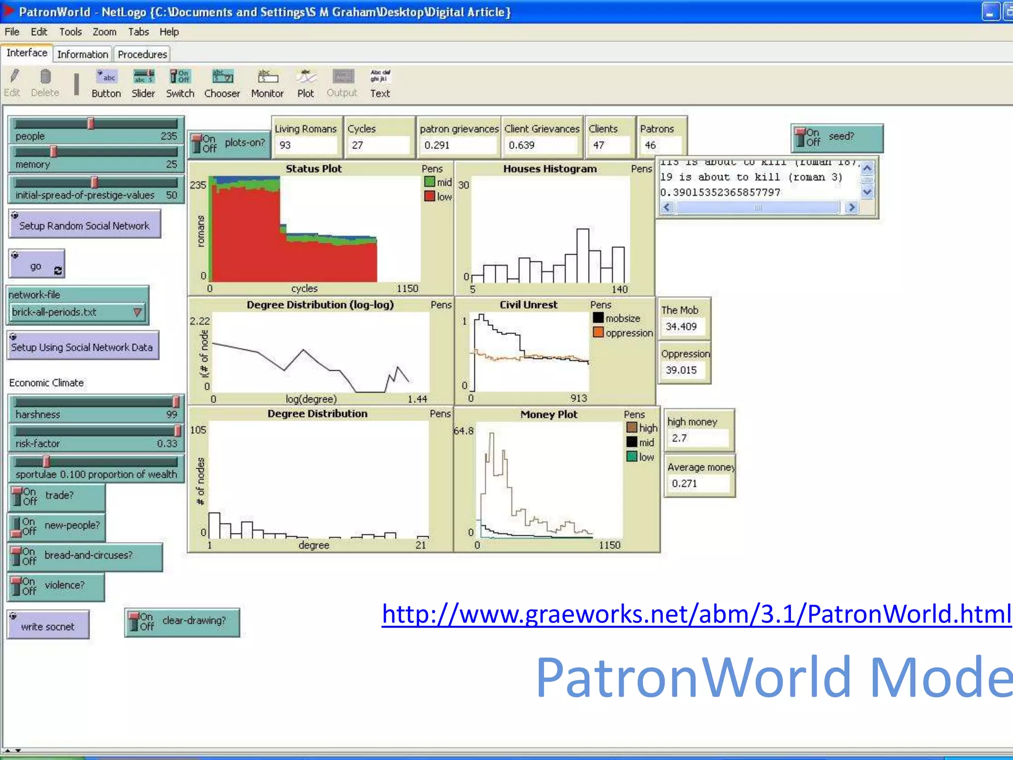 http://www.graeworks.net/abm/3.1/PatronWorld.html

PatronWorld Mode

 