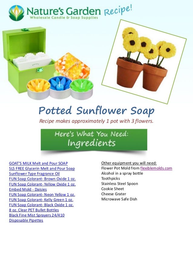 Potted sunflowersoap