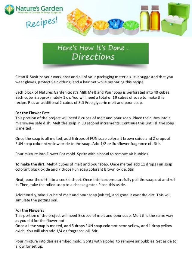 Flower Pot Soap Recipe