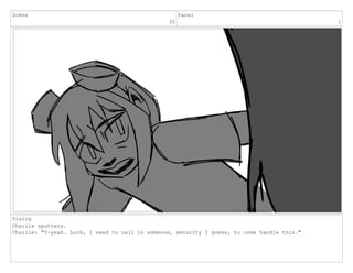 Scene
35
Panel
1
Dialog
Charlie sputters.
Charlie: "Y-yeah. Look, I need to call in someone, security I guess, to come handle this."
 