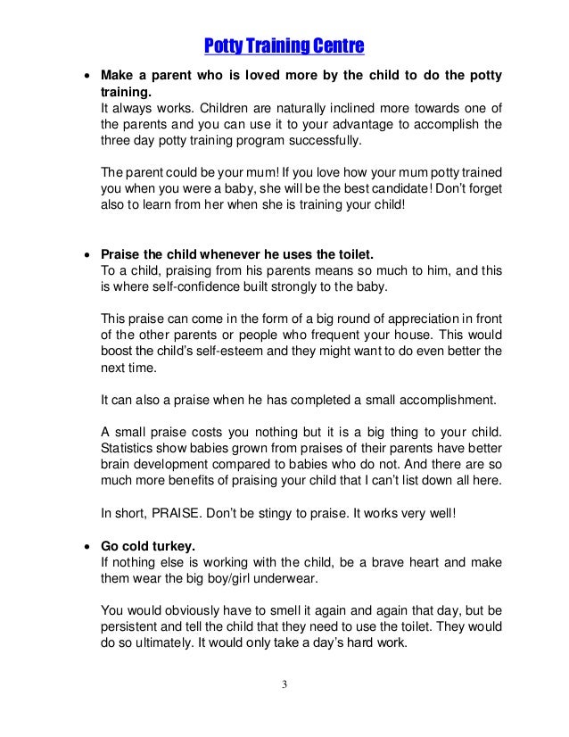 Potty Training Guide 3 Potty Training Do's and Don'ts