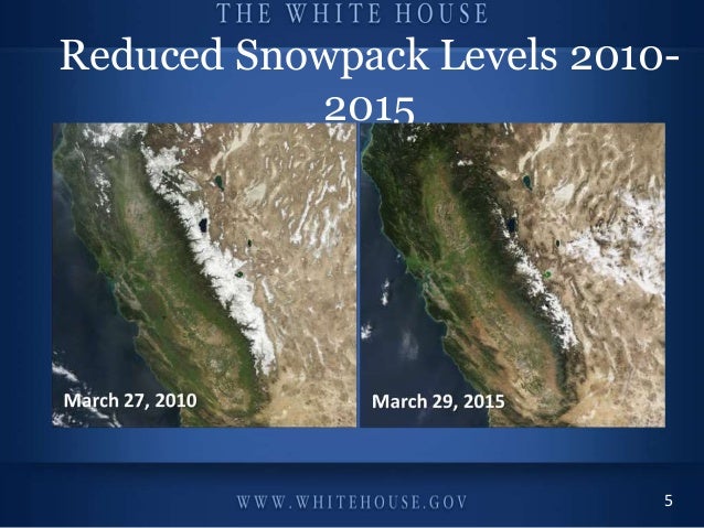 Champions of Change:
Veterans Advancing Clean Energy
and Climate Security
September 24th, 2013
#WHChamps
Reduced Snowpack ...