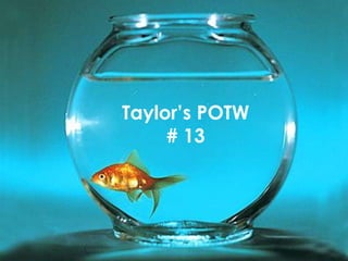 Taylor’s POTW
     # 13
 