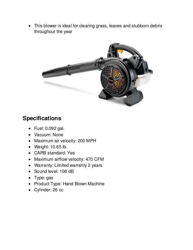 Poulan pro prb26 powerful gas handheld leaf blower reviews