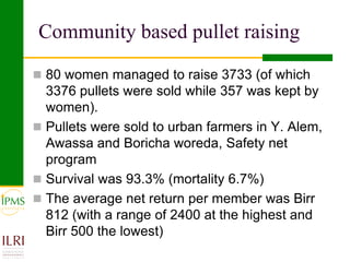Poultry value chain development based on experiences of IPMS and partners