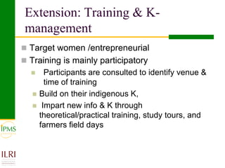 Poultry value chain development based on experiences of IPMS and partners