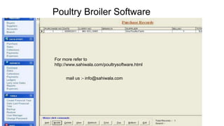Poultry broiler software | PPTX