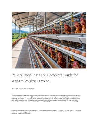 Comprehensive Guide to Modern Poultry Cage Farming in Nepal for ...