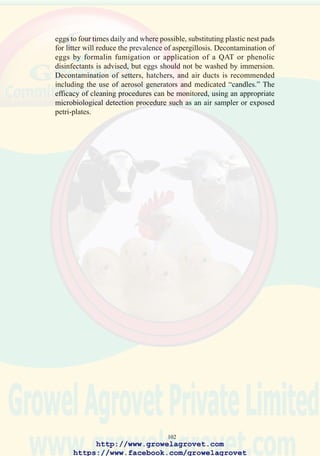 104
MULTIFACTORIAL CONDITIONS
18.0 SWOLLEN HEAD SYNDROME
19.0 SEPTICEMIAAND AIRSACCULITIS
http://www.growelagrovet.com
https://www.facebook.com/growelagrovet
 