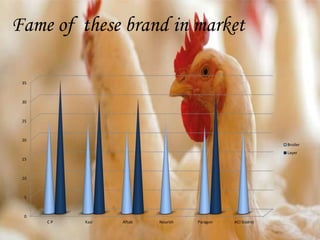 0
5
10
15
20
25
30
35
C P Kazi Aftab Nourish Paragon ACI Godrej
Broiler
Layer
Fame of these brand in market
 