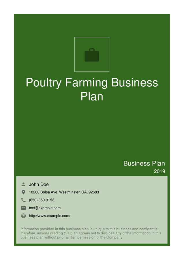 poultry farming business plan for layers