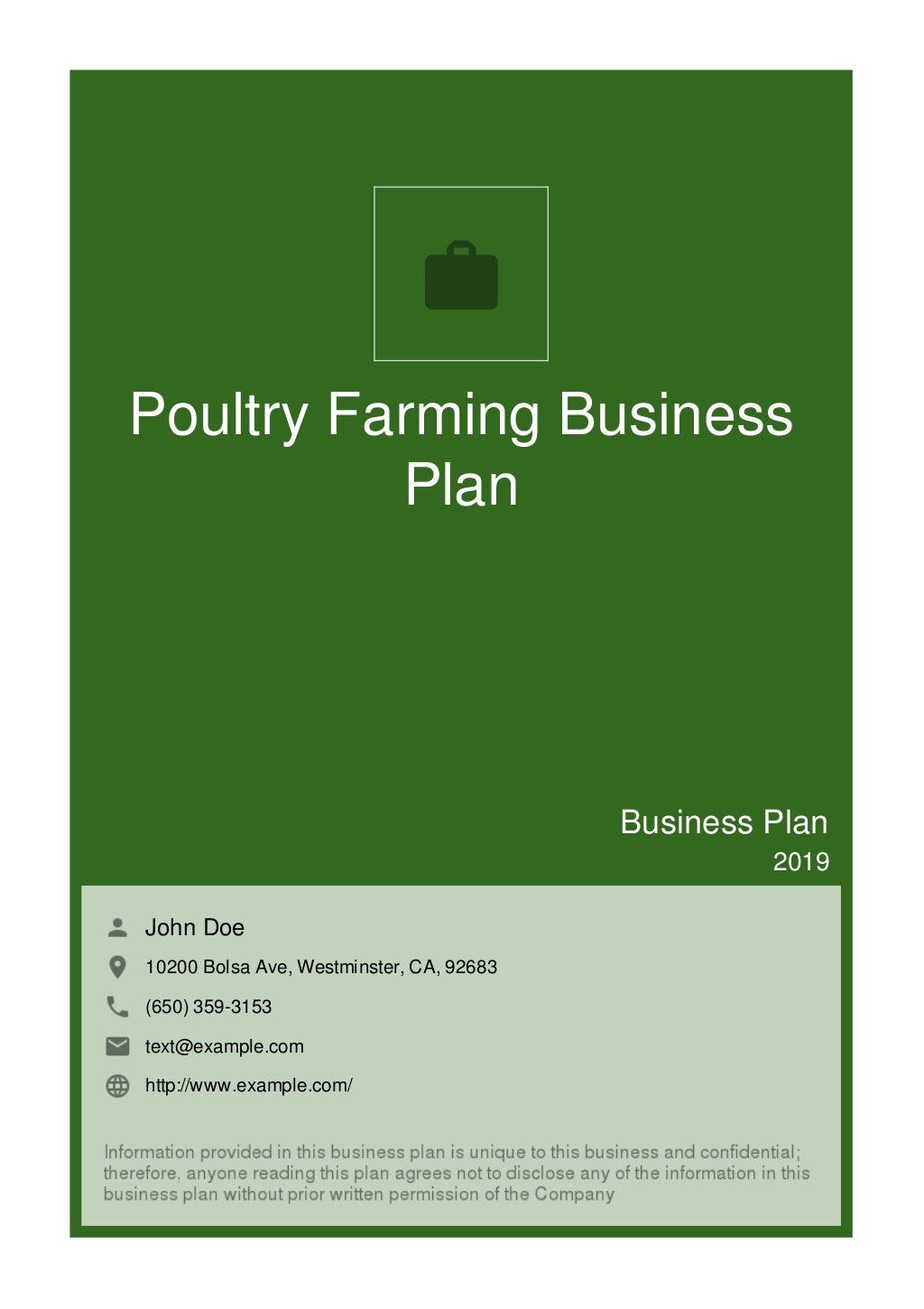poultry farming business plan