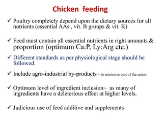Feeding of Broiler, Layer, Duck, Guine fowl, Japanese Quail, Emu ...
