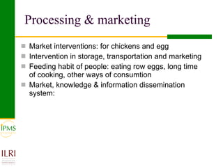 IPMS experience sharing workshop: Poultry group report