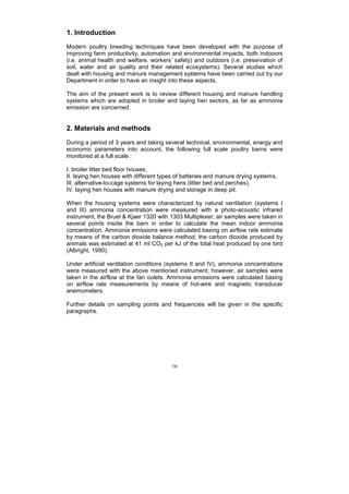 Poultry Housing And Manure Management Systems | PDF