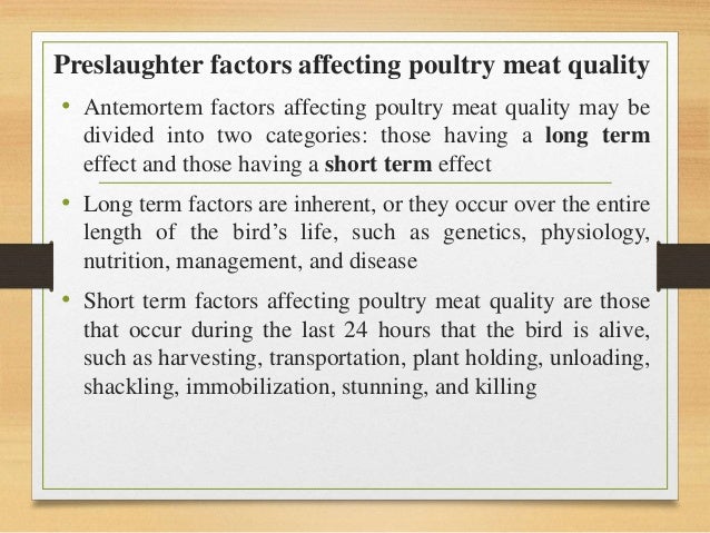 factors affecting meat quality ppt Meat preservation techniques by geeta chauhan.