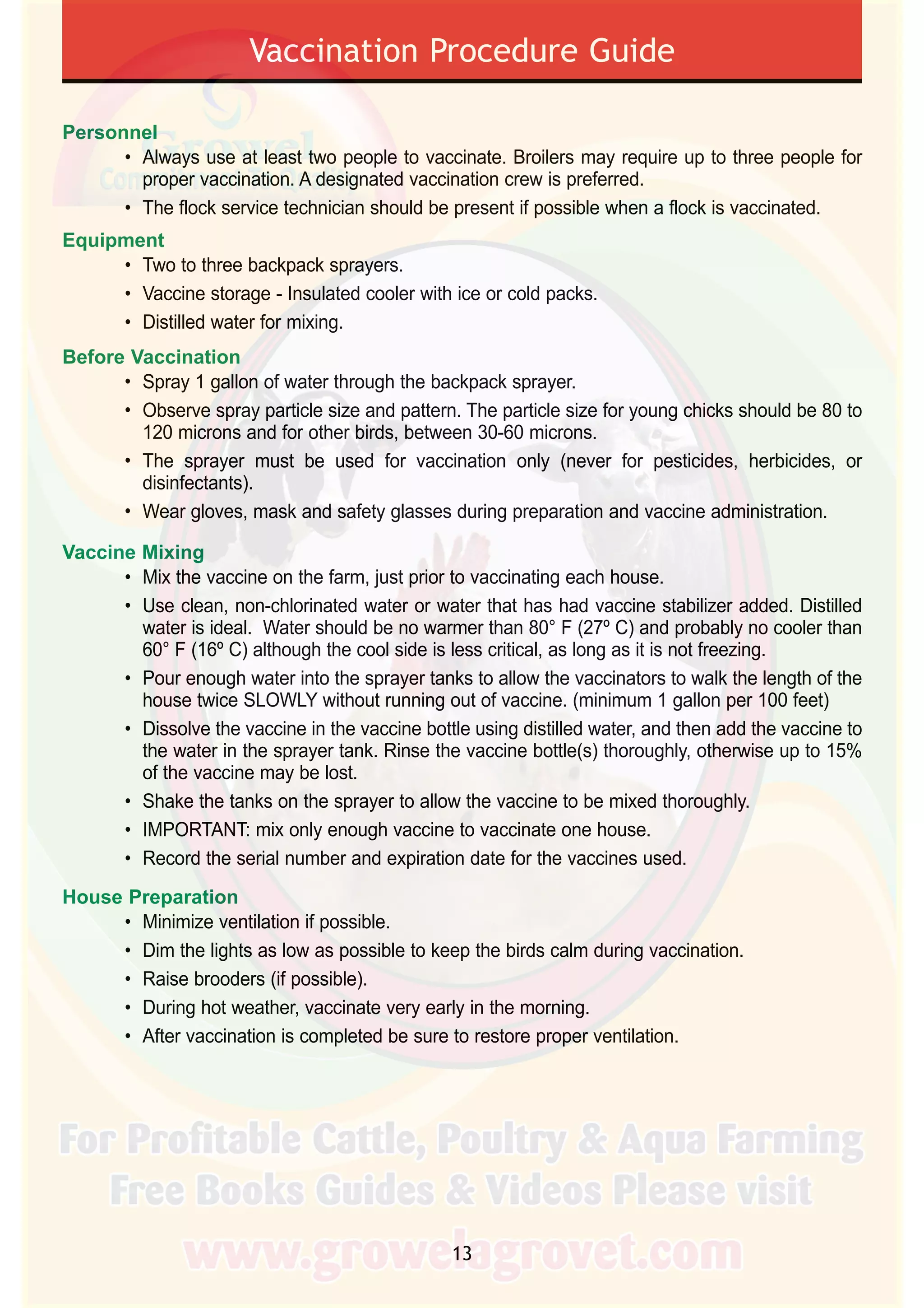 Poultry Vaccination Guide | PDF