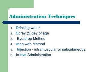 Poultry vaccine application & equipment | PPT
