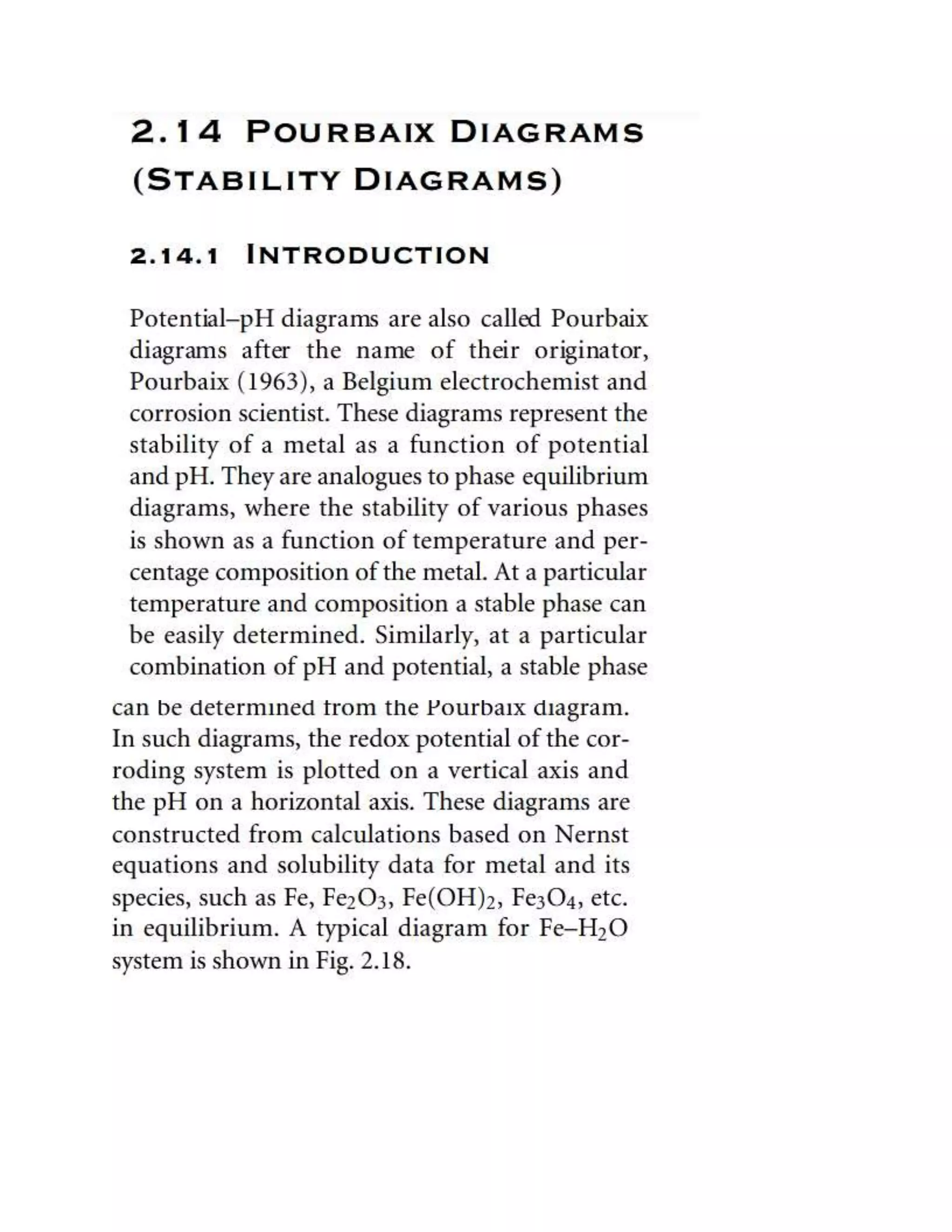 POURBAIX DIAGRAMS,CHARACTERISTICS,DIAGRAM FOR IRON,ALUMINIUM,COPPER