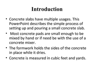 Pouring concrete into formwork | PPT