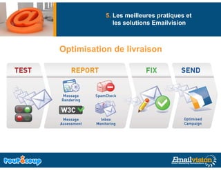5. Les meilleures pratiques et
              les solutions Emailvision



Optimisation de livraison
 