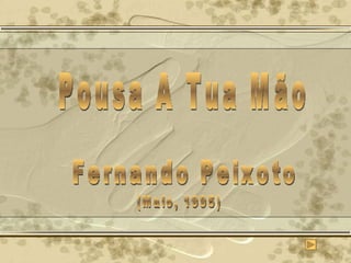 Pousa A Tua Mão Fernando Peixoto (Maio, 1995) 