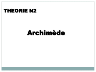 Archimède
THEORIE N2
 