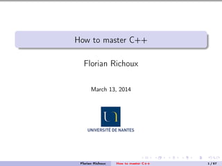 How to master C++ | PPT
