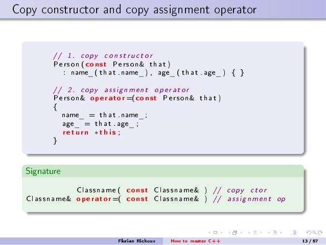 Copy constructor assignment operator - thesisukm.web.fc2.com