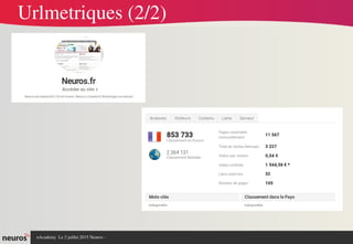 nAcademy  Le 2 juillet 2015 Neuros ­ 
Urlmetriques (2/2)
 
