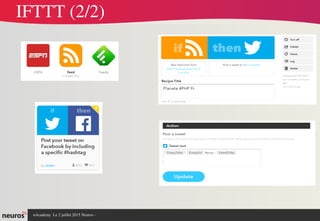 nAcademy  Le 2 juillet 2015 Neuros ­ 
IFTTT (2/2)
 