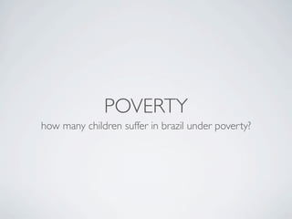 POVERTY
how many children suffer in brazil under poverty?
 