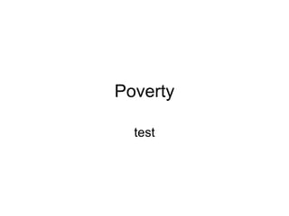 Poverty test 
