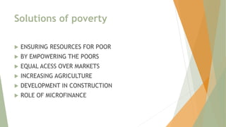 Causes of Poverty ppt | PPTX
