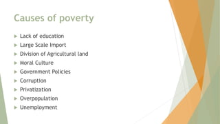 Causes Of Poverty