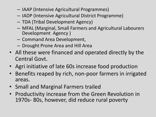 Decentralized Planning For Rural Devt.
• Based on Sivaraman Committee report, Planning
Comn. urged states in 1987 to consi...